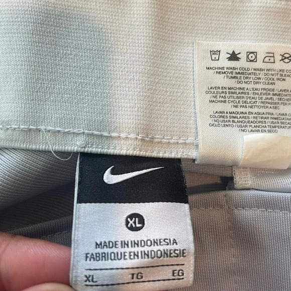 Nike Men's Softball Pants XL Gray Solid Logo 100% Polyester High-Rise Pockets - Picture 6 of 9